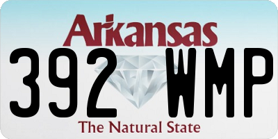 AR license plate 392WMP