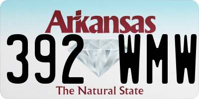 AR license plate 392WMW