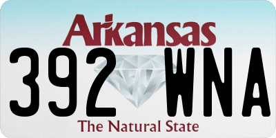 AR license plate 392WNA