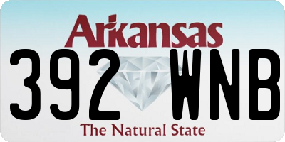 AR license plate 392WNB