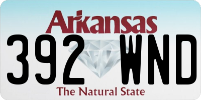 AR license plate 392WND