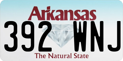 AR license plate 392WNJ