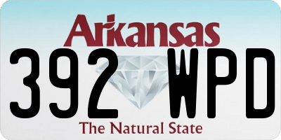 AR license plate 392WPD