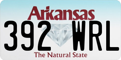 AR license plate 392WRL