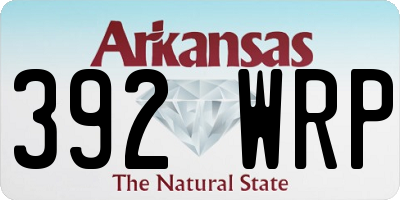AR license plate 392WRP
