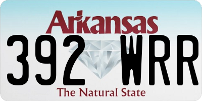 AR license plate 392WRR