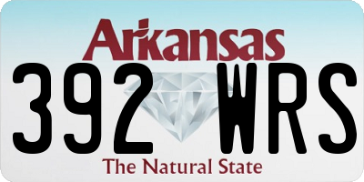 AR license plate 392WRS