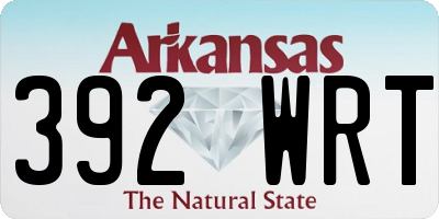 AR license plate 392WRT