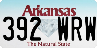 AR license plate 392WRW
