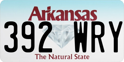 AR license plate 392WRY