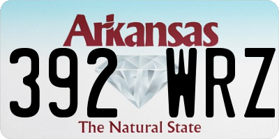 AR license plate 392WRZ