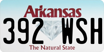 AR license plate 392WSH