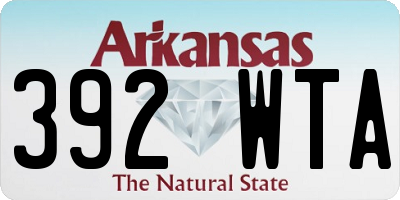 AR license plate 392WTA