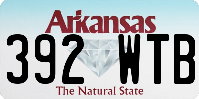 AR license plate 392WTB