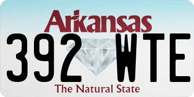 AR license plate 392WTE
