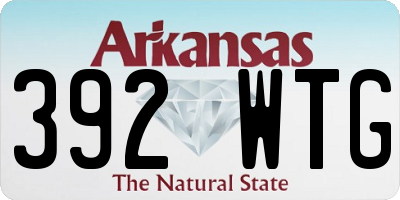 AR license plate 392WTG