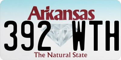 AR license plate 392WTH