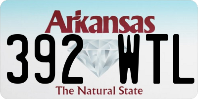 AR license plate 392WTL