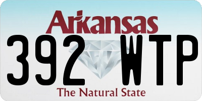 AR license plate 392WTP
