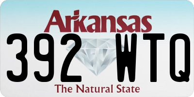 AR license plate 392WTQ