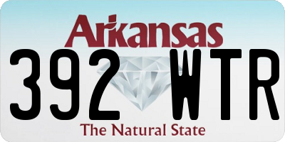 AR license plate 392WTR