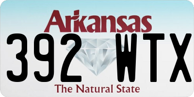 AR license plate 392WTX