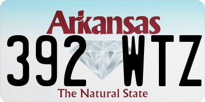 AR license plate 392WTZ
