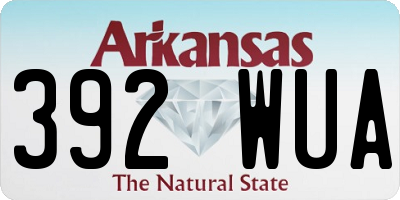 AR license plate 392WUA
