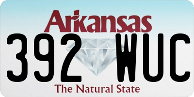 AR license plate 392WUC