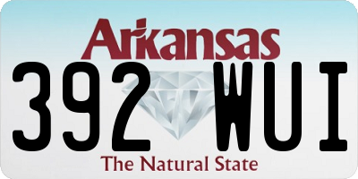 AR license plate 392WUI