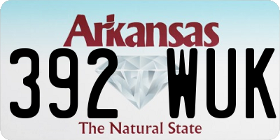 AR license plate 392WUK
