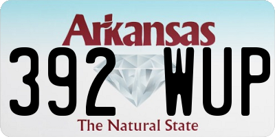 AR license plate 392WUP