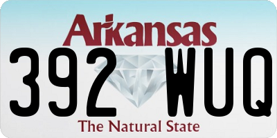 AR license plate 392WUQ