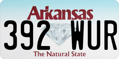 AR license plate 392WUR