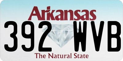 AR license plate 392WVB
