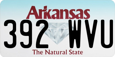 AR license plate 392WVU