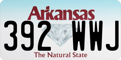 AR license plate 392WWJ