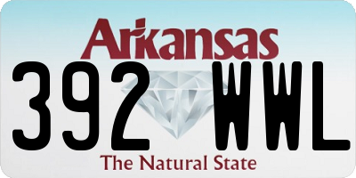 AR license plate 392WWL