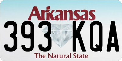 AR license plate 393KQA