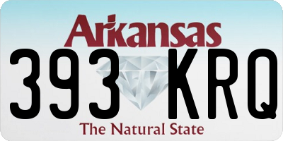 AR license plate 393KRQ
