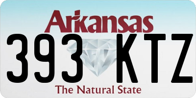 AR license plate 393KTZ
