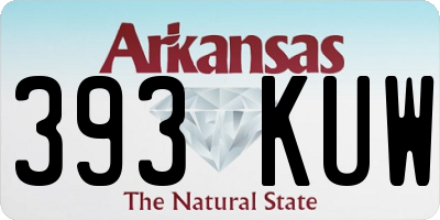 AR license plate 393KUW