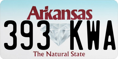 AR license plate 393KWA
