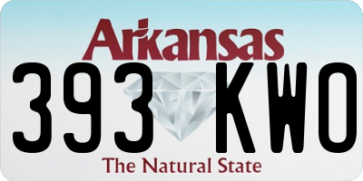 AR license plate 393KWO