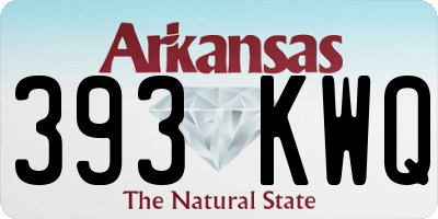 AR license plate 393KWQ