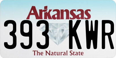 AR license plate 393KWR