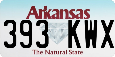 AR license plate 393KWX