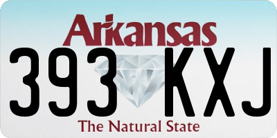 AR license plate 393KXJ