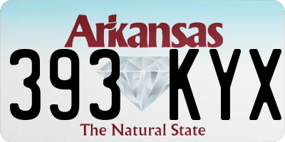 AR license plate 393KYX