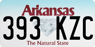AR license plate 393KZC